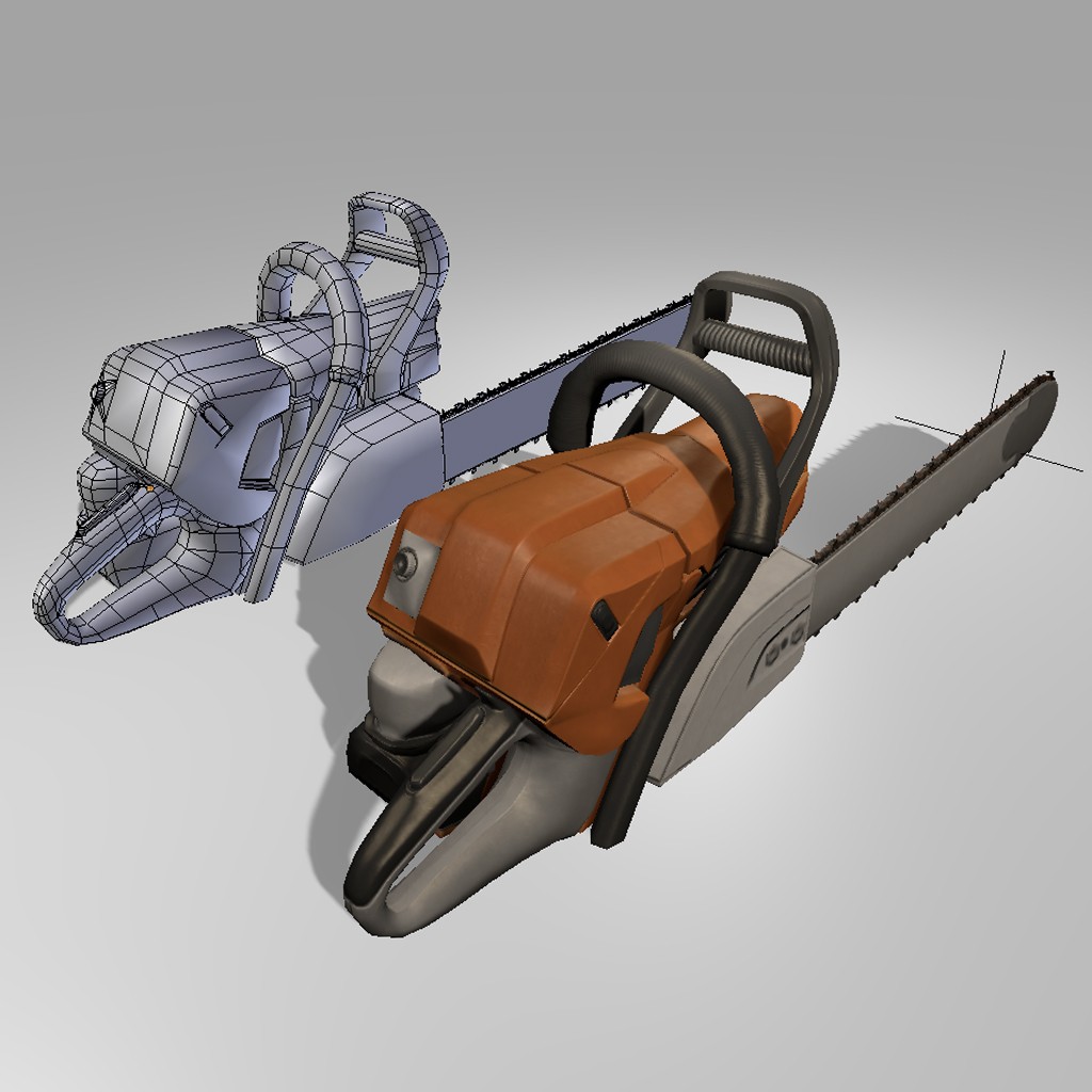 Low Poly  Chainsaw preview image 3
